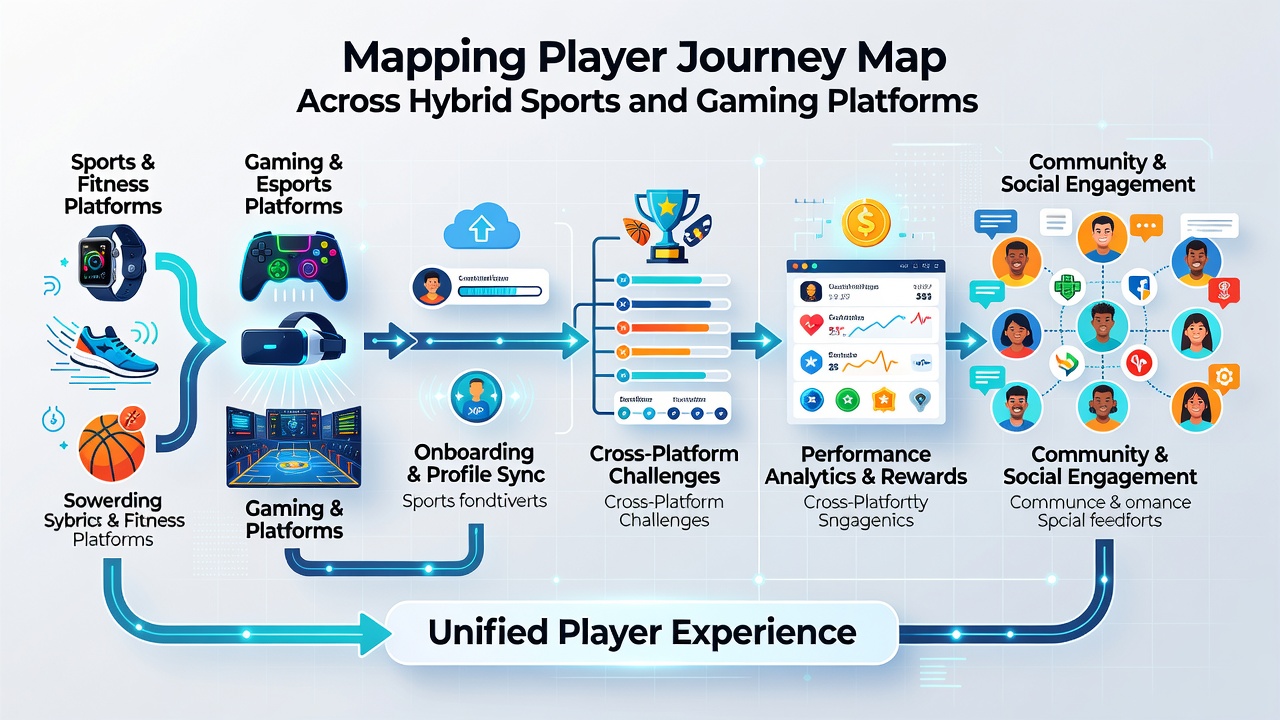 Data visualization of player journey flows between sports and casino sections on hybrid platforms